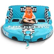 Boia Rebocável Inflável Para 3 Pessoas, Resistente, SERENELIFE SLTOWBL30, Azul