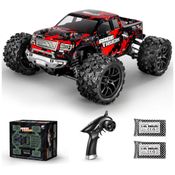 HAIBOXING Carrinho de Controle Remoto Off Road até 36 km por hora, Tração 4 x 4, Idade Recomendada 14, HBX JJ7, Vermelho