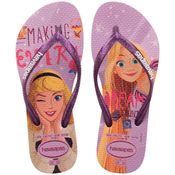 Chinelo Infantil Havaianas Princess Slim Bege