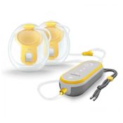 Bomba Tira Leite Elétrica Portátil e Discreta com Conectividade por APP, 2Un, Medela, Transparente