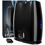 Umidificador Ultrassônico 6L, com Função de Aromaterapia, EVERLASTING COMFORT Humidifier for Bedroom, Preto