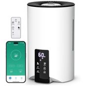 Umidificador 4L com Difusor de Óleo Essencial, Bicos de 360°, Silencioso, Controle Remoto, Voz e Por APP para Ambiantes até 56m², 110V, NBONEBS W1,