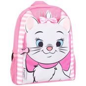 Mochila Escolar Infantil Disney Marie para Meninas, Rosa