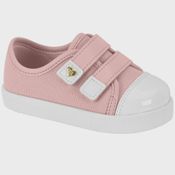 Tênis Infantil Molekinha Velcro Coração Rosa