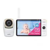 Babá Eletrônica Alcance 90 m2, Monitor HD 360 com Visão Noturna, VTECH VM919HD, Branco