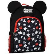 Mochila Escolar Infantil 3D Disney, Cor Preta