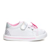 Tênis Infantil Linda Ju Estrela Velcro Branco