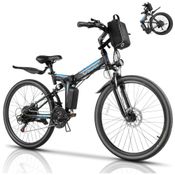 VIVI Bicicleta Elétrica Motorizada 21 Velocidades e 3 Modos, 350W, Preta