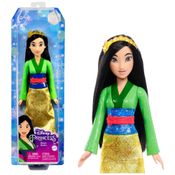 Boneca Princesas Disney Mulan com Roupas e Acessórios Brilhantes, Mattel