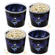 4 Potes para Pipoca Infantil do Batman Original Balde Oval Estampado Original 2.1L