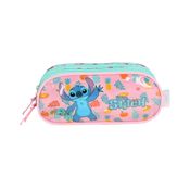 Estojo Com 3 Divisórias Stitch Rosa - Maxlog EI41555SC0300