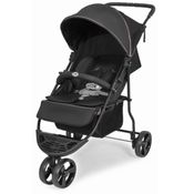 Carrinho Horus Tutti Baby 3 rodas berço preto e rosa