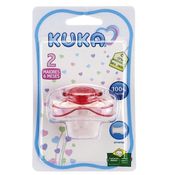 Chupeta Decorada Bico Silicone Neon Tam.2 Rosa