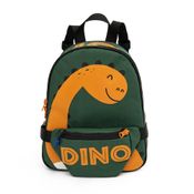 Mochila Com Pochete-Lancheira Mait Dino Verde Bandeira