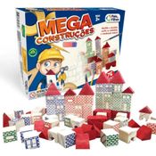 76 Peças Mega Construcões Em Madeira - Pais e Filhos 7395.