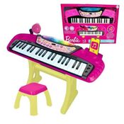 Barbie Teclado Com Microfone e Banquinho - Fun