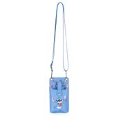 Bolsa de Passeio Luxcel Porta Celular Sintética Stitch Azul