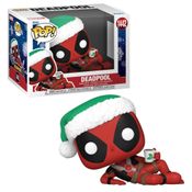 Boneco - Funko Pop - Marvel - Deadpool com Chocolate Quente de Natal - Candide