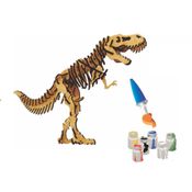 Quebra-cabeça 3D Tiranossauro + Kit Pintura - BATEBUMBO
