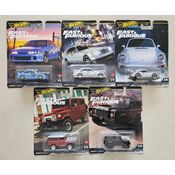 *Embalagem danificada* Hot Wheels Fast & Furious - Set Completo (5 miniaturas Velozes e Furiosos)