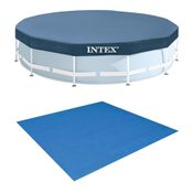 Kit com Capa 366 Cm Estrutural e Forro Intex