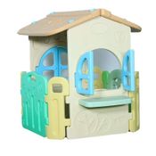 Casinha Infantil Plástico Playground Brinquedo Criança com Cesta Basquete Importado