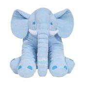 Almofada Buba Elefante Pelúcia Gigante Azul