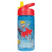 Garrafa Infantil com Canudo Super-heroí Azul - Buba