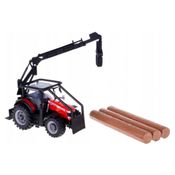 Miniatura Trator Massey Ferguson 8740S Com Carregadeira Bburago 31671