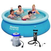 Piscina Inflável Fast Set 5377 Litros com Filtro e Bomba Manual Bestway 110v