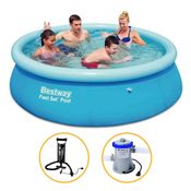 Piscina Inflável 2.300 Litros + Filtro 110v + Bomba - Bestway