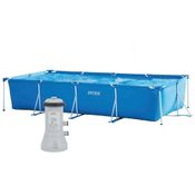 Piscina Estrutural Retangular 7.127 Litros com Filtro 110v Intex