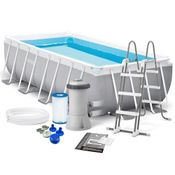 Piscina Estrutural Retangular 10.874 Litros Completa com Filtro 220v - Intex