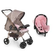 Carrinho Milano Rev Ii Travel System Cappuccino Rosa