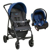 Travel System Burigotto Carrinho de Bebê com Bebê Conforto Ecco + Touring X Azul