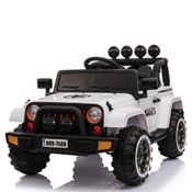 Jipe Infantil Carro Elétrico Jeep Off Road 12v Bang Toys com 2 Motores e Controle Remoto Branco