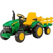 Trator Eletrico Infantil Pég-pérego John Deere Ground Force 12v Verde e Amarelo