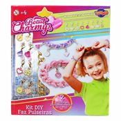 Kit Bijuterias Infantil - DIY - Beaut Charmys - Faz Pulseiras - 8 Pingentes - Toyng