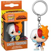Chaveiro Shoto Todoroki GITD My Hero Academia Funko Pop Pocket Keychain