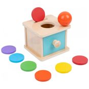 Brinquedo Montessori Caixa de Encaixar as Bolinhas para Crianças de 6 a 12 Meses, Adena Montessori
