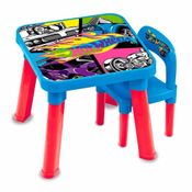 Mesa com Cadeira para Atividades - Hot Wheels - Fun Divirta-se