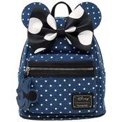 Mochila Escolar Infantil Loungefly Minnie Mouse para Crianças a Partir de 6 Anos, Azul