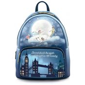 Mochila Escolar Infantil Loungefly Disney Peter Pan com Alça Dupla para Crianças a Partir de 10 Anos, Azul