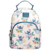 Mochila Lilo Hawaiian Flowers AOP com Estampa de Stitch e Scrump para Adultos e Crianças, Loungefly