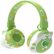 Fone Bluetooth Infantil Verde Headset Sem Fio Orelhas