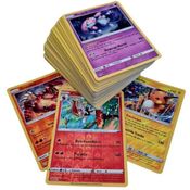 Kit Pokémon 50 Cartas com 2 Brilhantes Foil