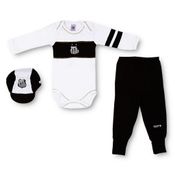 Conjunto Bebê Santos Com Body e Boné Longo Oficial