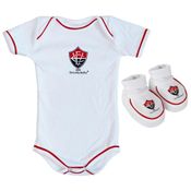 Kit Bebê Vitoria 2 Peças Branco Torcida Baby