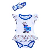 Body Vestido Cruzeiro Mascote Com Laço Oficial