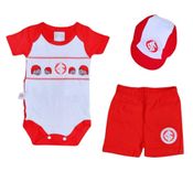 Conjunto Bebê Internacional Body Shorts e Boné Oficial